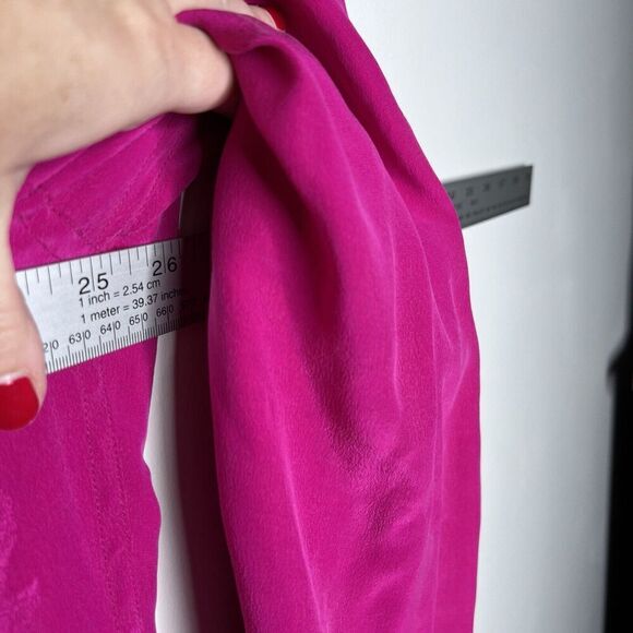 Adam Douglass Vintage Silk‎ Blazer Womens XL Embroidered Beaded Pink Boho 90s - Picture 4 of 16